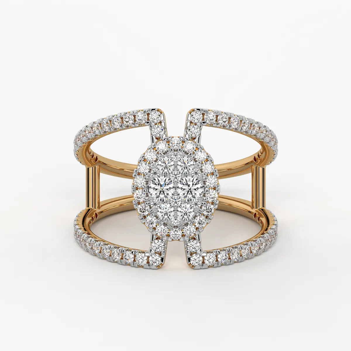 Circular Halo Designer Ladies Ring